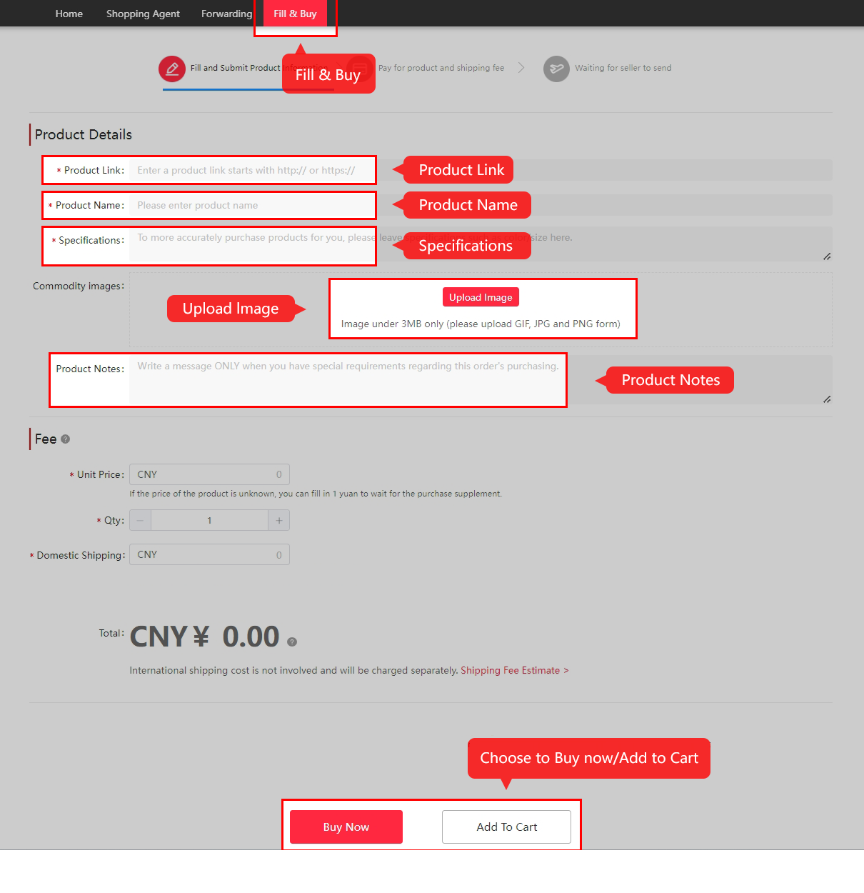 Current official manual-order form with product details and specifications